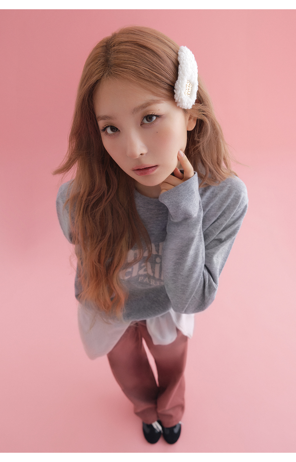 BASIC LOGO FLEECE HAIR PIN #SEULGI同款! 