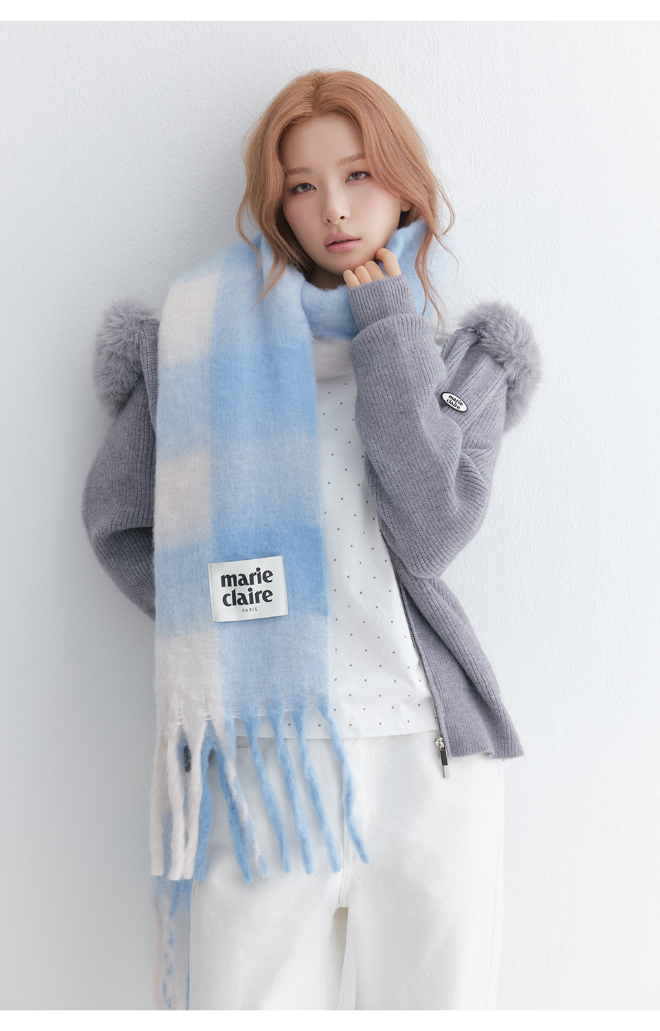 COTTON CANDY CHECK MUFFLER #SEULGI同款!